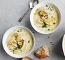 Cauliflower soup in two bowls