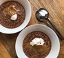 Chocolate porridge served in two bowls