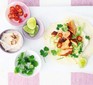 Grilled salmon tacos with chipotle lime yogurt