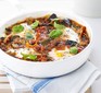 Easy ratatouille with poached eggs
